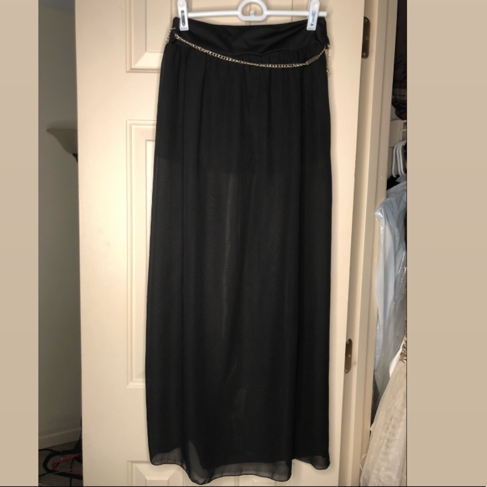 Sheer Skirt w/ Shorts & Split